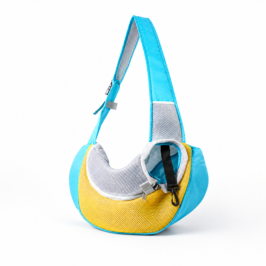 Blue Mesh Pet Crossbody Carrier