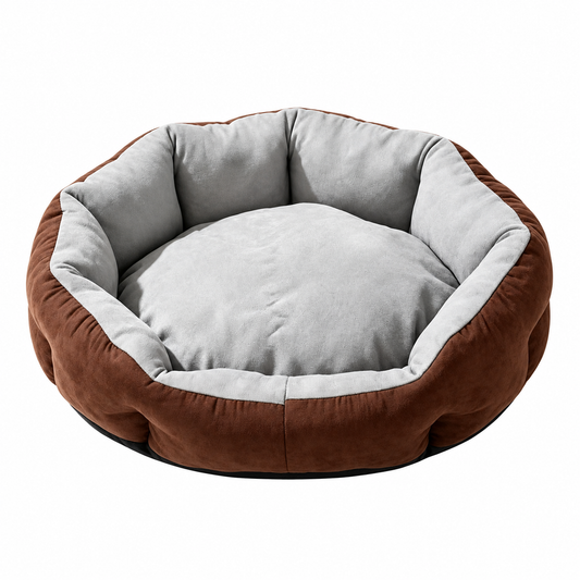 Brown&Gray Soft Pet Bed