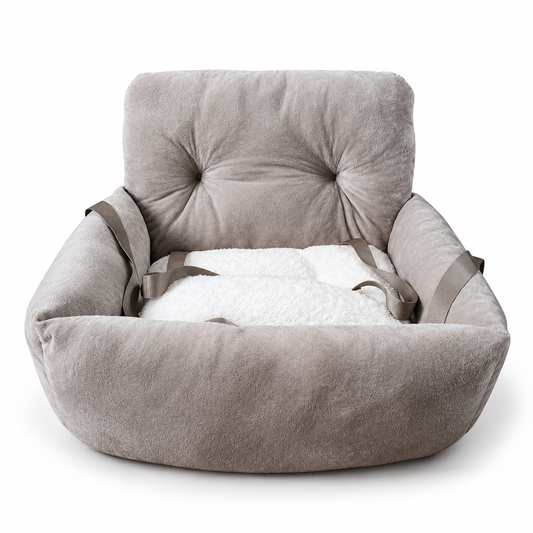 Khaki Car Seat Pet Bed