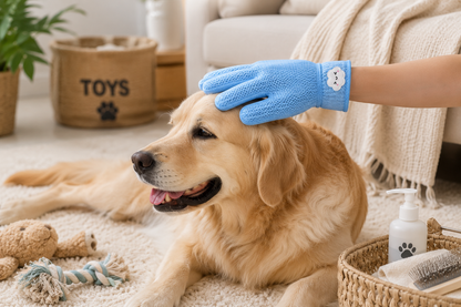 Blue Cloud Single-Sided Silicone Pet Grooming Glove